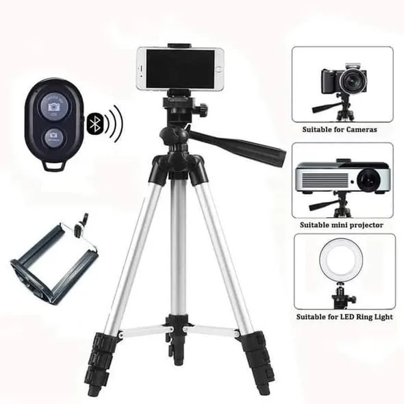 Multi-function Portable Aluminum Alloy 3110 Tripod for Camera DSLR Mobile Phone Live Selfie Stand - photo 1
