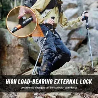 Naturehike Gale Pro 5-Section Trekking Pole Carbon Fiber Aluminum Alloy 2pcs Set For Sale in New Karachi | Karachi Ads - photo 2