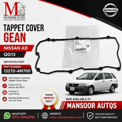 Nissan AD QG13 Tappet Cover Gasket 13270-4M700 Imported For Sale in Saddar | Karachi Ads