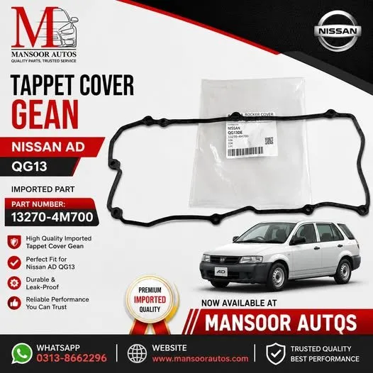 Nissan AD QG13 Tappet Cover Gasket 13270-4M700 Imported For Sale in Saddar | Karachi Ads - photo 1
