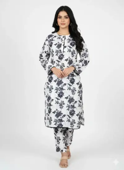 Noor Fatima's Collection Cotton Stitched Dress for Women & Girls | Summer Casual 2 Piece Suit For Sale in Landhi No. 6 | Karachi Ads - photo 4