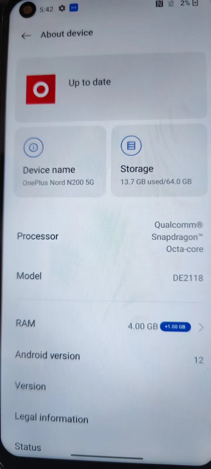 OnePlus Nord n200 5g For Sale in Landhi | Karachi Ads - photo 2