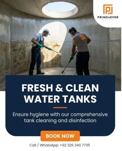 Our professional tank cleaning and disinfection services in Gulistan-e-Jauhar | Karachi Ads