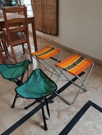 Pair of two, folding camping stool For Sale in North Karachi | Karachi Ads