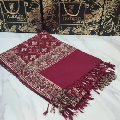 Pashmina Embroidered Winter Shawl | New Arrival - photo 2