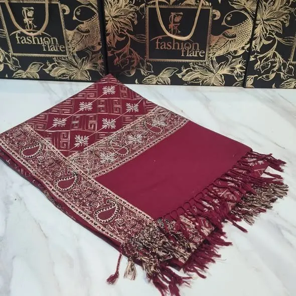 Pashmina Embroidered Winter Shawl | New Arrival - photo 2
