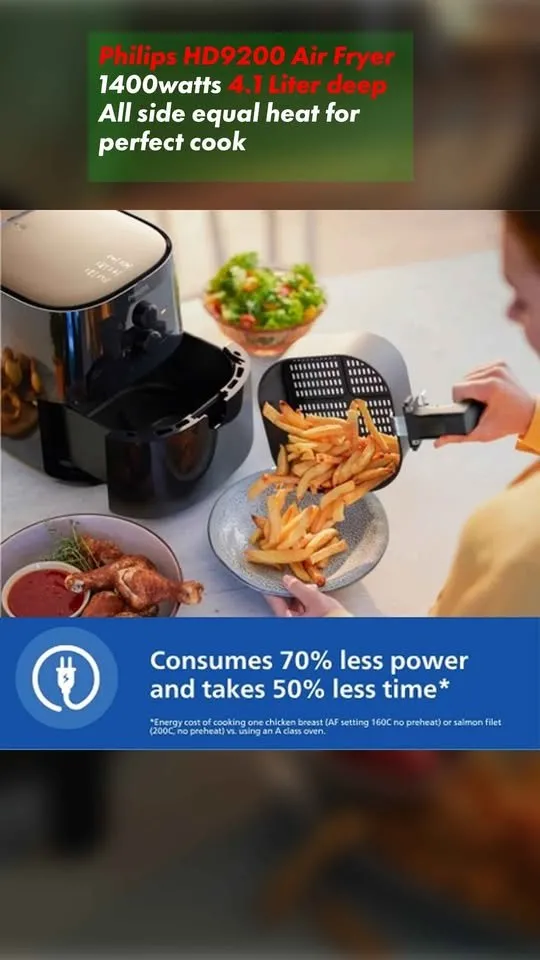 Philips HD9200 Air fryer for Sale in Gulshan-e-Iqbal, Karachi - photo 2
