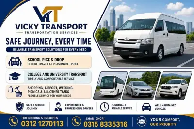 Pic and drop service available in Gulistan-e-Jauhar | Karachi Ads