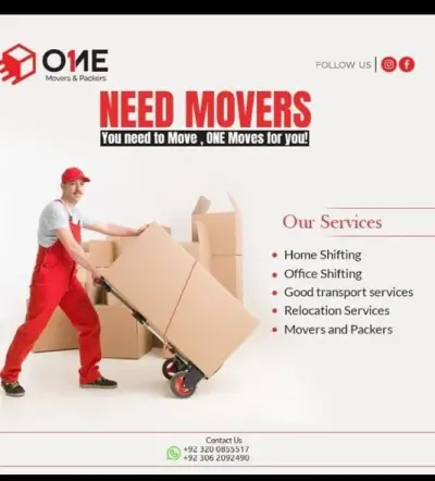 🚨 Planning to change your house? Let ONE Movers do all the hard work for you! 📦🚚 in Gulistan-e-Jauhar | Karachi Ads