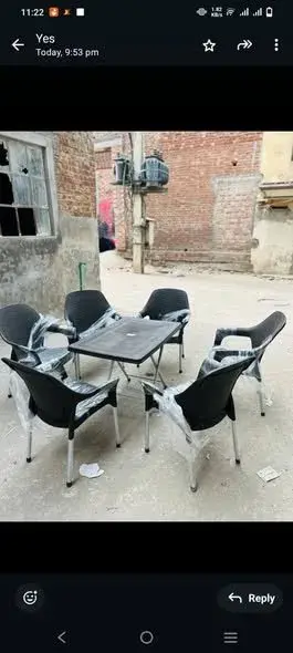 Plastic chairs and table 100% pure plastic Available - photo 2