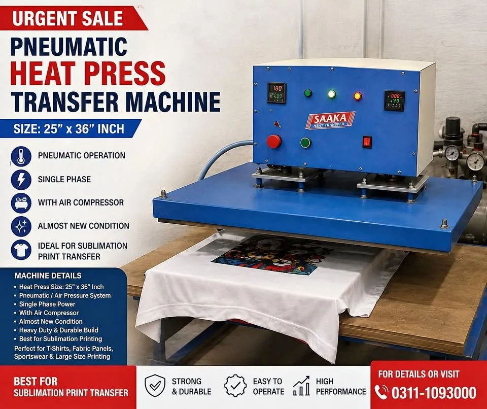 Pneumatic Heat Press Machine with Air Compressor - photo 1