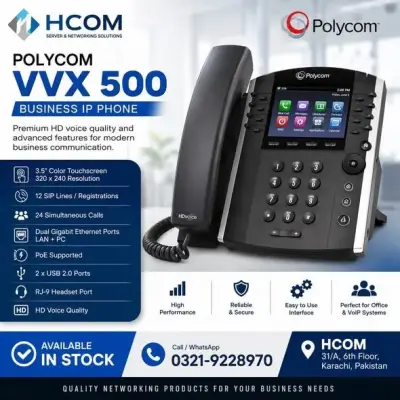 📞 POLYCOM VVX 500 IP PHONE 📞