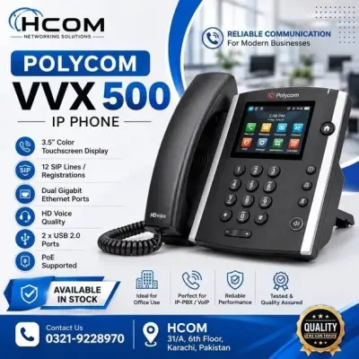 📞 POLYCOM VVX 500 IP PHONE 📞 - photo 2