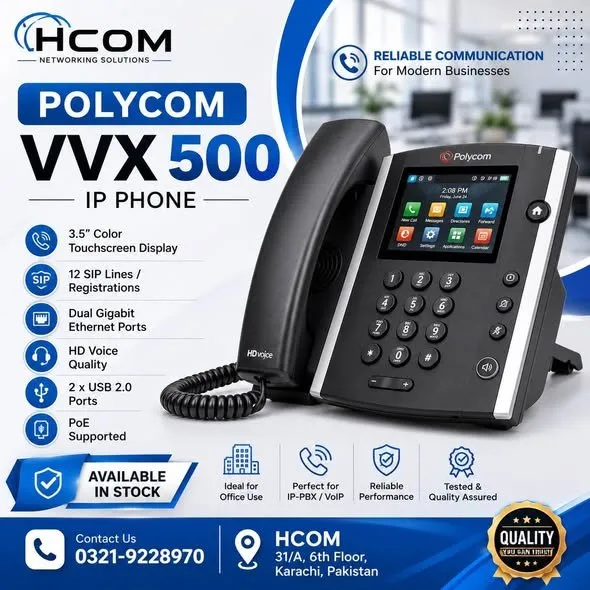 π POLYCOM VVX 500 IP PHONE π - photo 2