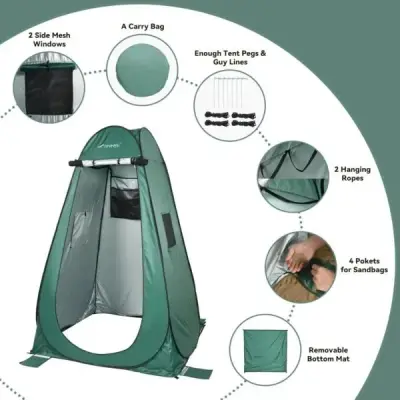 Portable Camping Shower Tent – Instant Privacy Shelter Hiking & Beach For Sale in New Karachi | Karachi Ads - photo 2
