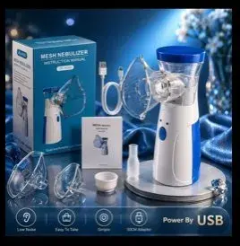 Portable Mesh Nebulizer Machine – Breathe Easy Anytime!