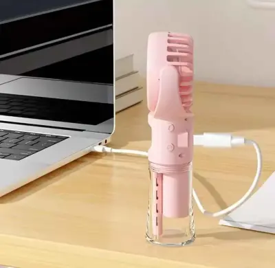 Portable Water Mist Fan Mini USB Charging 4 Gears for Sale in Saddar, Karachi - photo 2