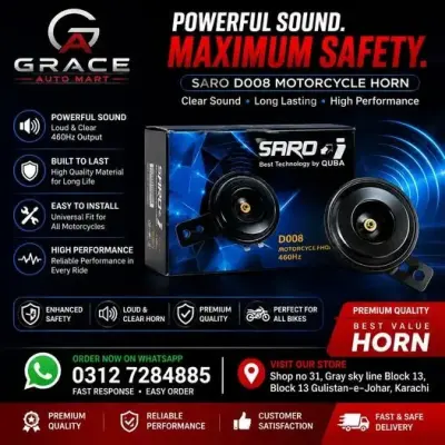 🔥 POWERFUL HORN, CLEAR SOUND, SAFER RIDE! 🏍️
