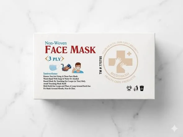 Premium 3-Ply Disposable Face Masks - photo 3