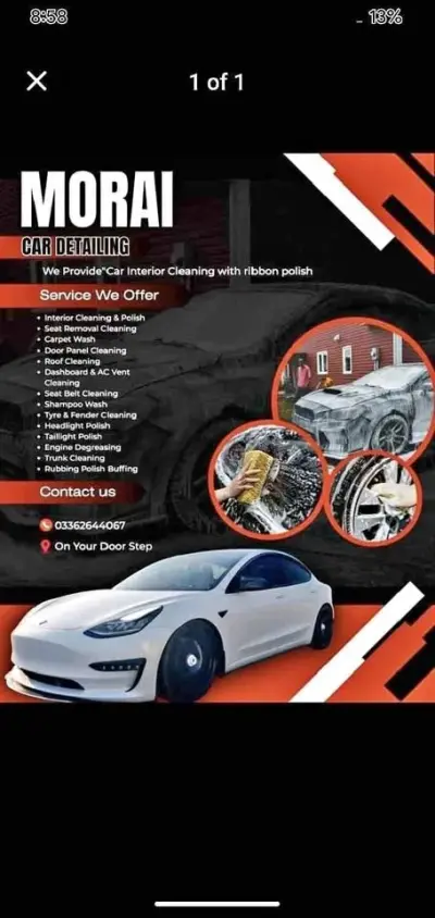 🚗 Premium Car Interior Cleaning – Doorstep Service 🚗 Give your car a fresh showroom look in Gulistan-e-Jauhar | Karachi Ads