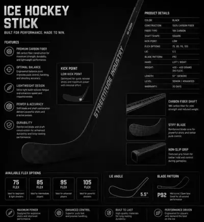 Premium Custom Ice Hockey Stick,