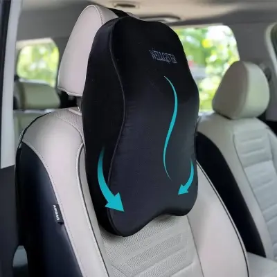 Premium Neck Pillow for Car Seat Black Memory Foam Support For Sale in Shahra-e-Faisal | Karachi Ads - photo 4