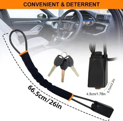 🚗 Premium Steering Wheel Lock – Anti Theft Car Security Device 🔒 For Sale in Gulistan-e-Jauhar | Karachi Ads - photo 3