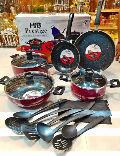 Prestige Nonstick Cookware Jumbo 17pcs