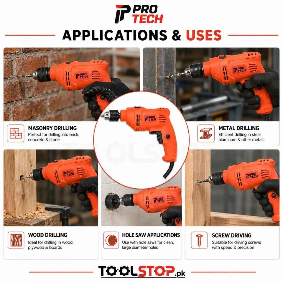 PRO TECH | Impact Drill PT81346P | 650W | 13mm - photo 2