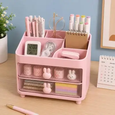 🖤 Product Details – Black Desktop Stationery Organizer