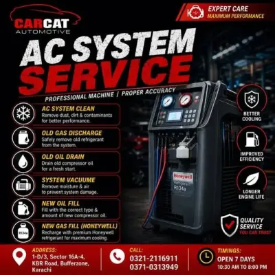 Professional AC System Service at CarCat Automotive!