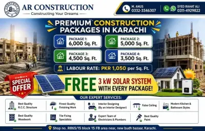Professional Construction Services | House & Commercial Building Experts in Federal B Area Block 15 | Karachi Ads