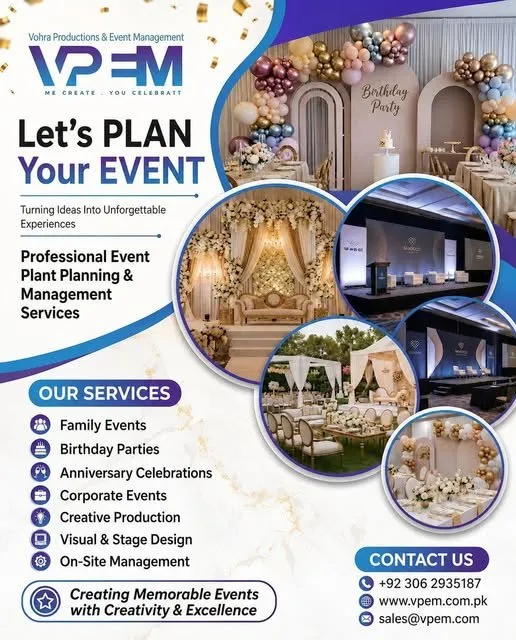 Professional Event Management & Production Services | Vohra Productions in Gulistan-e-Jauhar | Karachi Ads - photo 1