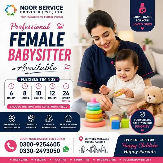 Professional Female Babysitters Available in Karachi - photo 1