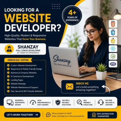 Professional Full Stack Website Developer | Modern & Responsive Website Design in Gulshan-e-Iqbal | Karachi Ads