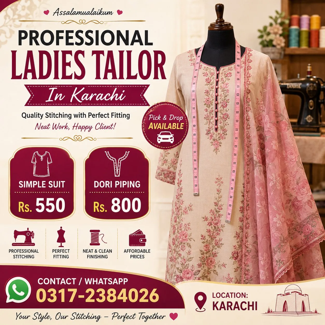 πΈ **Professional Ladies Tailor β ** πΈ in North Nazimabad | Karachi Ads - photo 1