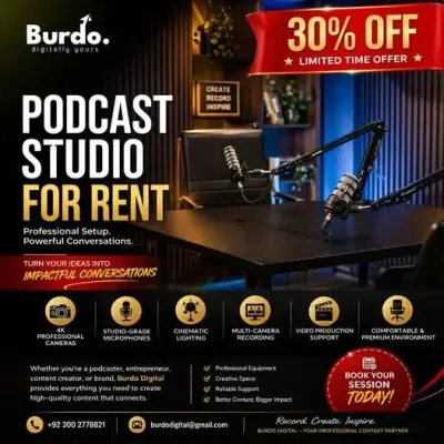Professional Podcast Studio | Premium Recording & Video Production in DHA Defence Phase 7 | Karachi Ads