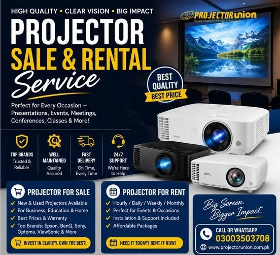 Projector & Rental Services – Premium Projectors for Every Event! in Gulistan-e-Jauhar | Karachi Ads - photo 1