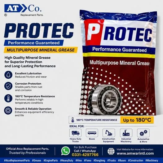 PROTEC Multipurpose Mineral Grease | High Performance Grease | Up to 180°C For Sale in Shahra-e-Faisal | Karachi Ads - photo 1