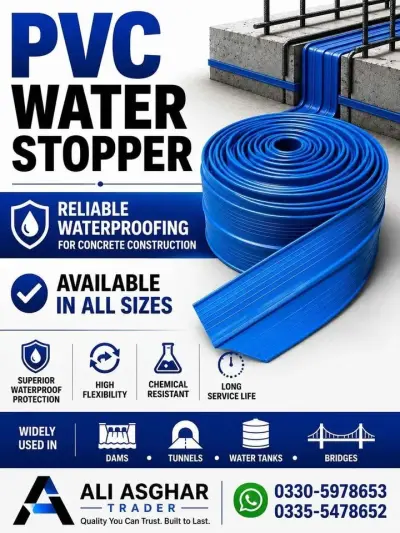 PVC Water Stopper | Reliable Waterproofing for Concrete Construction