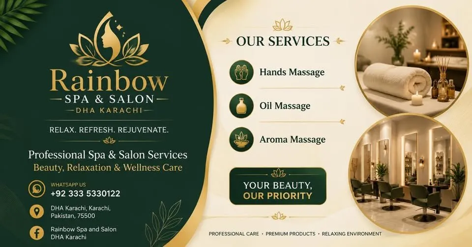 Rainbow Spa & Salon – DHA in Gulistan-e-Jauhar | Karachi Ads - photo 1