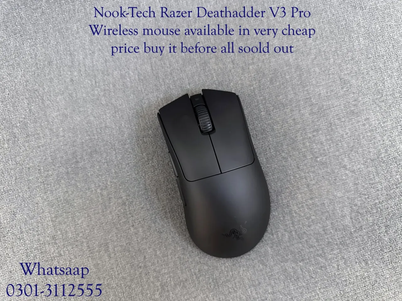 Razer DeathAdder V3 Pro Wireless gaming mouse For Sale in New Karachi, Karachi - photo 1