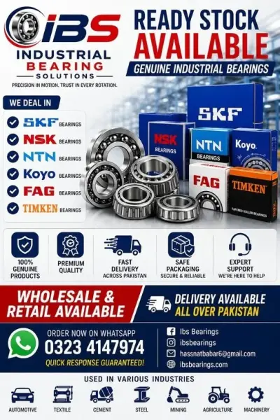 READY STOCK AVAILABLE – GENUINE INDUSTRIAL BEARINGS For Sale in Saddar | Karachi Ads