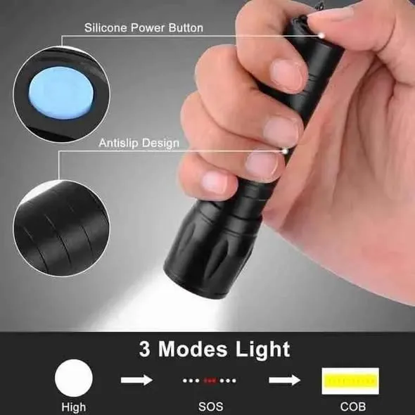 Rechargeable LED Torch Green Metal Pakistan For Sale in New Karachi | Karachi Ads - photo 2