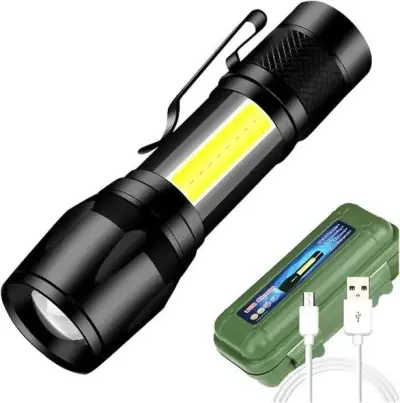 Rechargeable LED Torch Green Metal Pakistan For Sale in New Karachi | Karachi Ads - photo 3