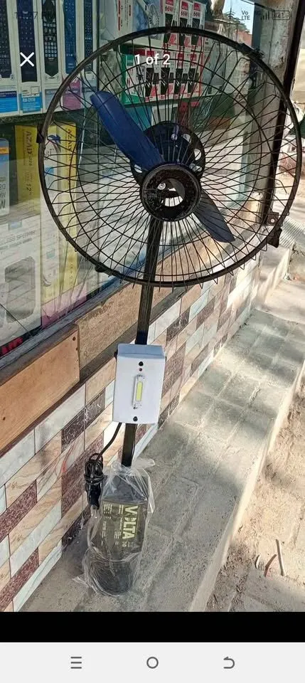 Rechargeable pedistal fan /5 hours backup for Sale in Saddar, Karachi - photo 2