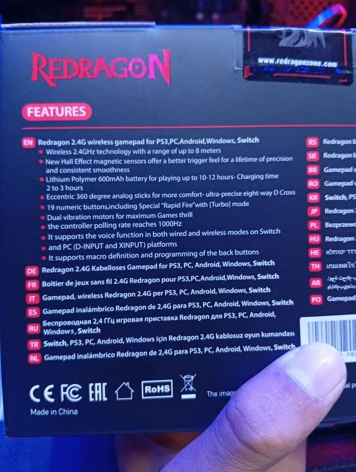 Redragon Harrow Pro wireless gaming controller available in excellent condition. - photo 6