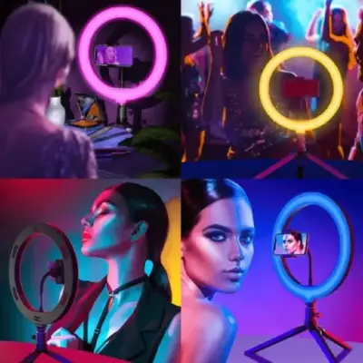 RGB Ring Light 26CM MJ26 with 7FT Adjustable Stand - photo 3