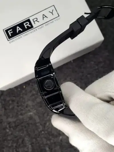 Richard Black Belt Skeleton Watch - photo 4