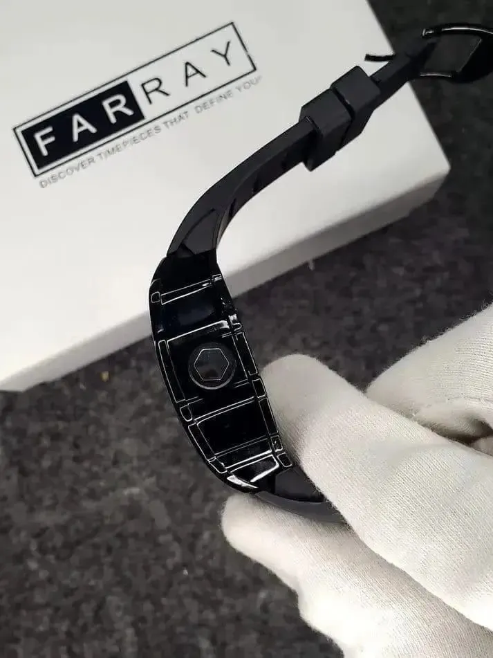 Richard Black Belt Skeleton Watch - photo 4